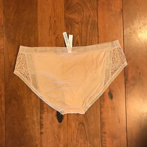 NWT VICTORIA'S SECRET BODY BY VICTORIA FLORAL LACE MESH HIPHUGGER XL PANTY - Picture 2 of 3